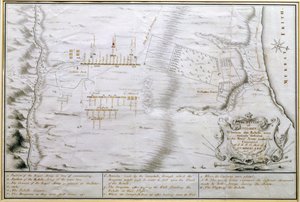 Plan der Schlacht von Culloden, 16. April 1746
