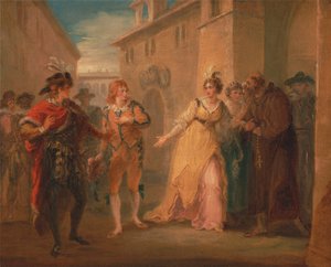 Die Offenbarung von Olivias Verlobung, aus "Was ihr wollt", Akt V, Szene i von William Hamilton