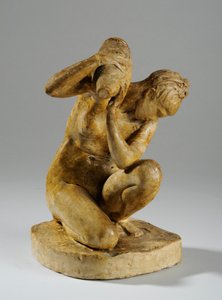 Modell für eine Statuette einer Frau beim Waschen von William Hamo Thornycroft