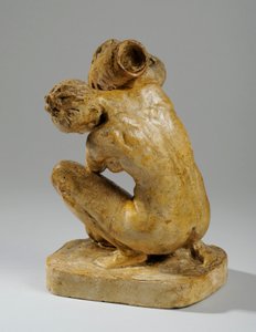 Modell für eine Statuette einer Frau beim Waschen von William Hamo Thornycroft