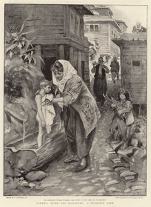 Armenien nach den Massakern, ein primitives Bad von William Hatherell