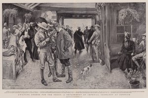 Warten auf Befehle für die Front, ein Detachement der Imperial Yeomanry in Norwich von William Hatherell
