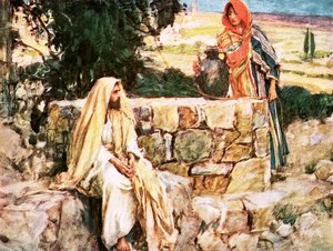 Christus und die Frau von Samaria von William Hatherell