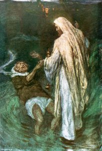 Christus geht auf dem Meer von William Hatherell