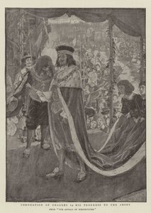 Krönung von Karl I., sein Fortschritt zur Abtei von William Hatherell