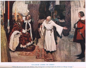 Galahad kommt zum Hof, Illustration aus 