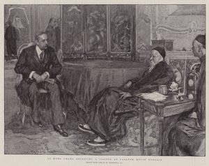Li Hung Chang empfängt einen Besucher im Carlton House Terrace von William Hatherell