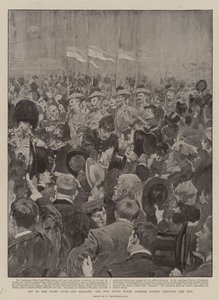 Auf zur Front aus Alt-England, die New South Wales Lancers ziehen durch die Stadt von William Hatherell