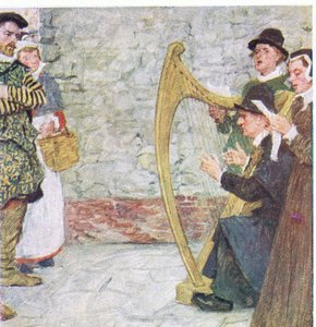 Shakespeare hört den Balladensängern in der Nähe des Somerset House zu, aus My Magazine, veröffentlicht 1922
