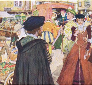Shakespeare bemerkt die törichten Moden der Gecken auf dem Ludgate Hill, aus My Magazine, veröffentlicht 1922