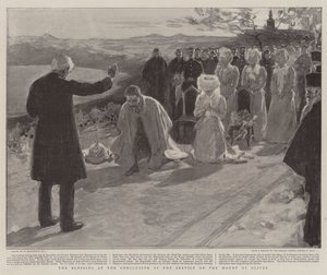 Der Segen am Ende des Gottesdienstes auf dem Ölberg