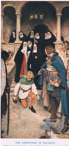 Die Ritterschlagung von Galahad, Illustration aus 