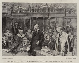 Der Prinz von Wales in Edinburgh, Empfang der Freiheit der Stadt von William Hatherell