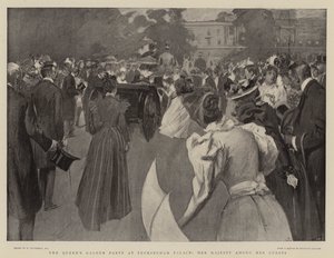 Die Gartenparty der Königin im Buckingham Palace, Ihre Majestät unter ihren Gästen von William Hatherell