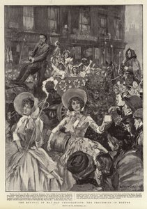 Die Wiederbelebung der Maifeierlichkeiten, die Prozession in Hoxton von William Hatherell