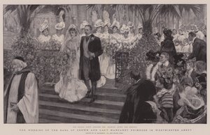 Die Hochzeit des Earl of Crewe und Lady Margaret Primrose in der Westminster Abbey von William Hatherell