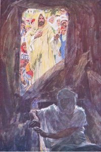 Die Auferweckung des Lazarus, aus Die Bibelgeschichte, veröffentlicht von Hodder & Stoughton, ca. 1930 von William Hatherell