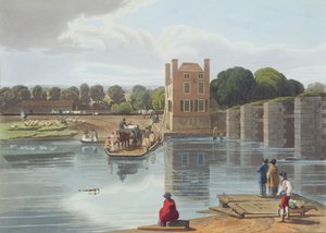 Datchet Fähre, in der Nähe von Windsor, graviert von Robert Havell dem Jüngeren, veröffentlicht 1818