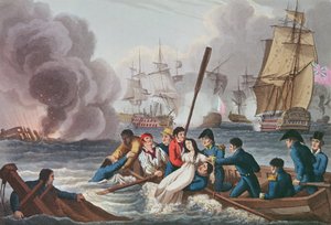 Anekdote bei der Schlacht von Trafalgar, graviert von Matthew Dubourg