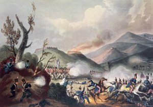 Schlacht von Busaco, 27. September 1810, graviert von Thomas Sutherland (geb. ca. 1785)