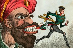 Der Beginn des Krimkrieges aus Sicht des westeuropäischen Karikaturisten, 1850er Jahre
