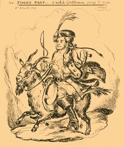 Vergangene Zeiten - Ein walisischer Gentleman auf dem Weg zu einem Besuch, 1830 von William Heath