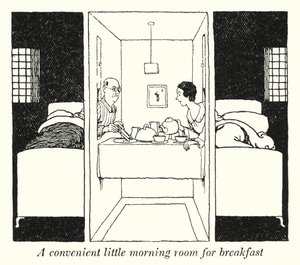 Ein praktisches kleines Frühstückszimmer von William Heath Robinson