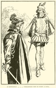 Ein Gentleman forderte ihn zu einem Duell heraus von William Heath Robinson