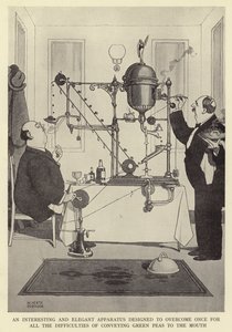 Ein interessantes und elegantes Gerät, entworfen, um die Schwierigkeiten des Erbsenessen zu überwinden