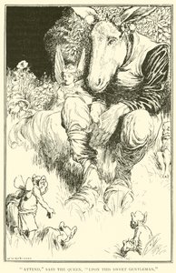 Warte, sagte die Königin, auf diesen süßen Herrn von William Heath Robinson