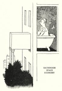 Badezimmer-Raumökonomie von William Heath Robinson