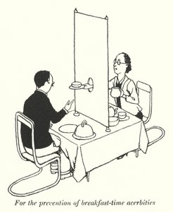 Zur Vermeidung von Frühstückszeit-Streitigkeiten (Litho) von William Heath Robinson