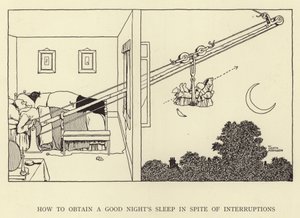 Wie man trotz Unterbrechungen eine gute Nachtruhe bekommt von William Heath Robinson