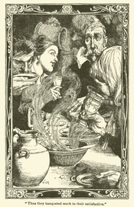 Illustration für Don Quijote von William Heath Robinson