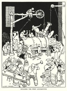Illustration für Railway Ribaldry von W Heath Robinson von William Heath Robinson