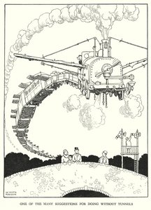 Illustration für Railway Ribaldry von W Heath Robinson von William Heath Robinson