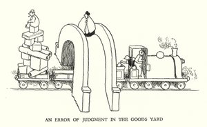 Illustration für Railway Ribaldry von W Heath Robinson von William Heath Robinson