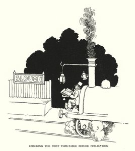 Illustration für Railway Ribaldry von W Heath Robinson von William Heath Robinson