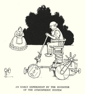 Illustration für Railway Ribaldry von W Heath Robinson (Lithografie) von William Heath Robinson