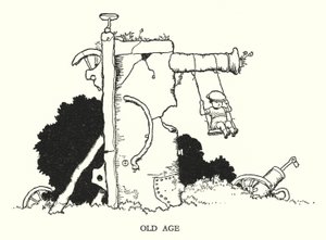 Illustration für Railway Ribaldry von W Heath Robinson (Lithographie) von William Heath Robinson
