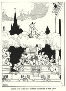 Illustration für Railway Ribaldry von W Heath Robinson von William Heath Robinson