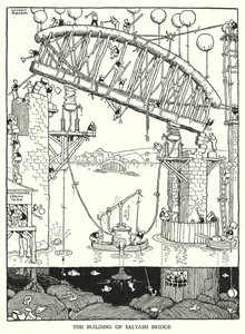 Illustration für Railway Ribaldry von W Heath Robinson von William Heath Robinson