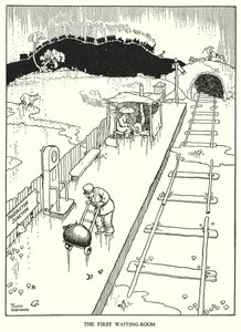 Illustration für Railway Ribaldry von W Heath Robinson von William Heath Robinson