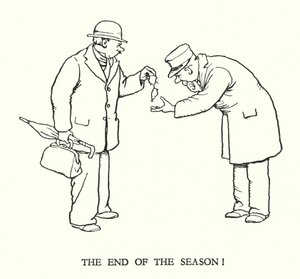 Illustration für Railway Ribaldry von W Heath Robinson von William Heath Robinson
