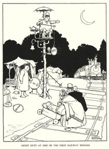 Illustration für Railway Ribaldry von W Heath Robinson von William Heath Robinson