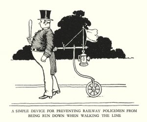 Illustration für Railway Ribaldry von W Heath Robinson von William Heath Robinson