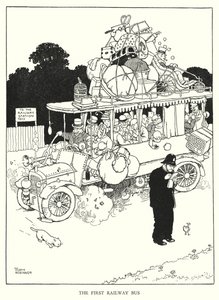 Illustration für Railway Ribaldry von W Heath Robinson von William Heath Robinson