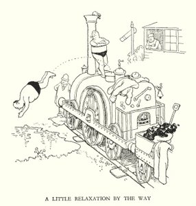Illustration für Railway Ribaldry von W. Heath Robinson von William Heath Robinson
