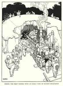 Illustration für Railway Ribaldry von W Heath Robinson von William Heath Robinson