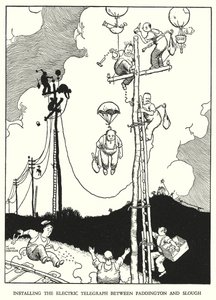 Illustration für Railway Ribaldry von W Heath Robinson (Lithografie)